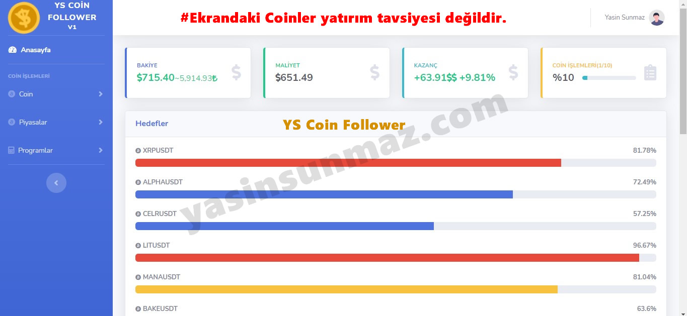 YS Coin Follower