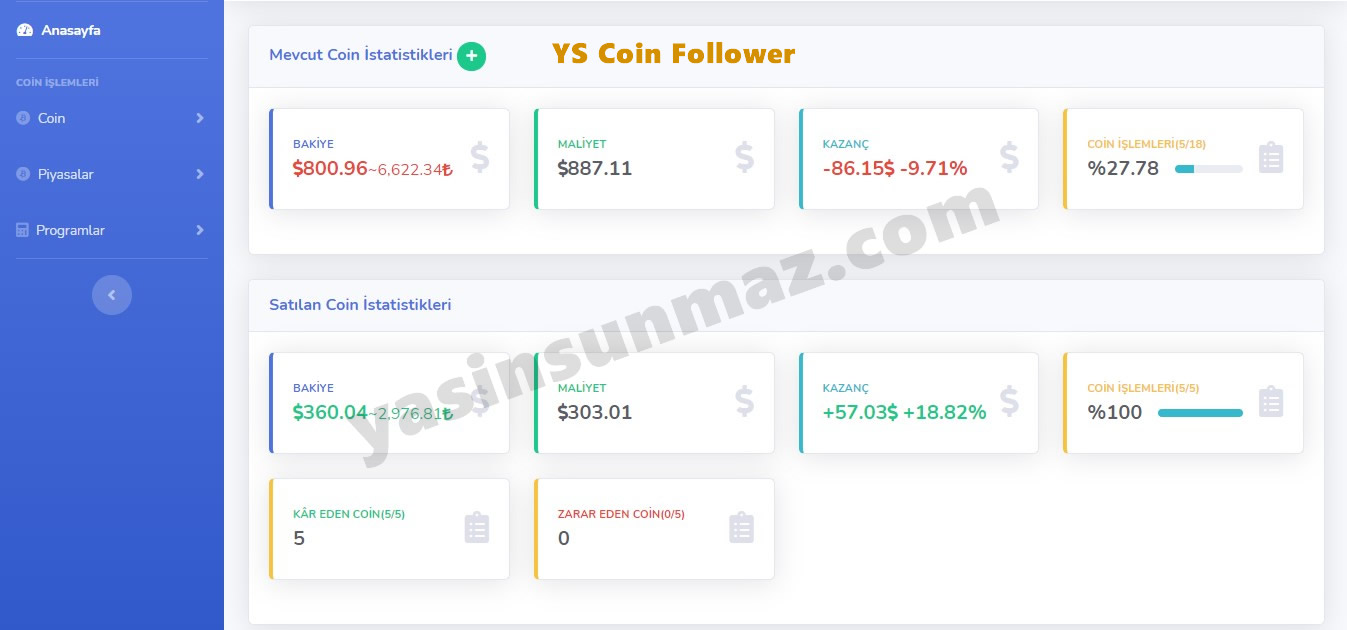 YS Coin Follower
